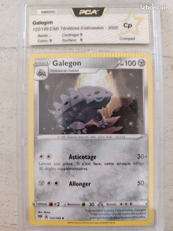 Crimped Pokmon galegon FR grade pca - Collection Crimped Pokmon galegon FR grade pca - Collection