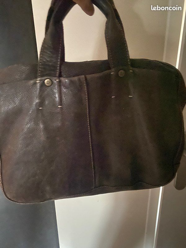 Sacoche ordinateur en cuir Malboro (image 1)
