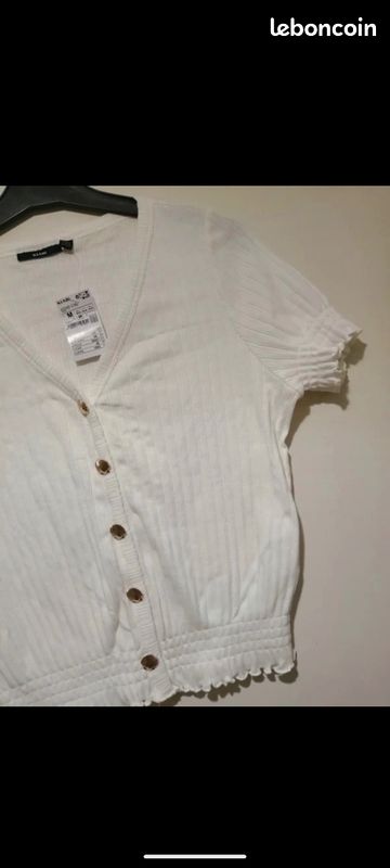 Beau tee shirt Kiabi blanc écru. Taille M (image 3)