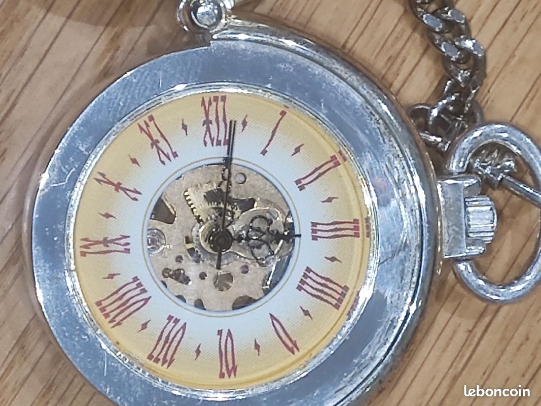 Montre de poche plaquée argent HERITAGE Leonardo de Vinci (2vi) (image 8)