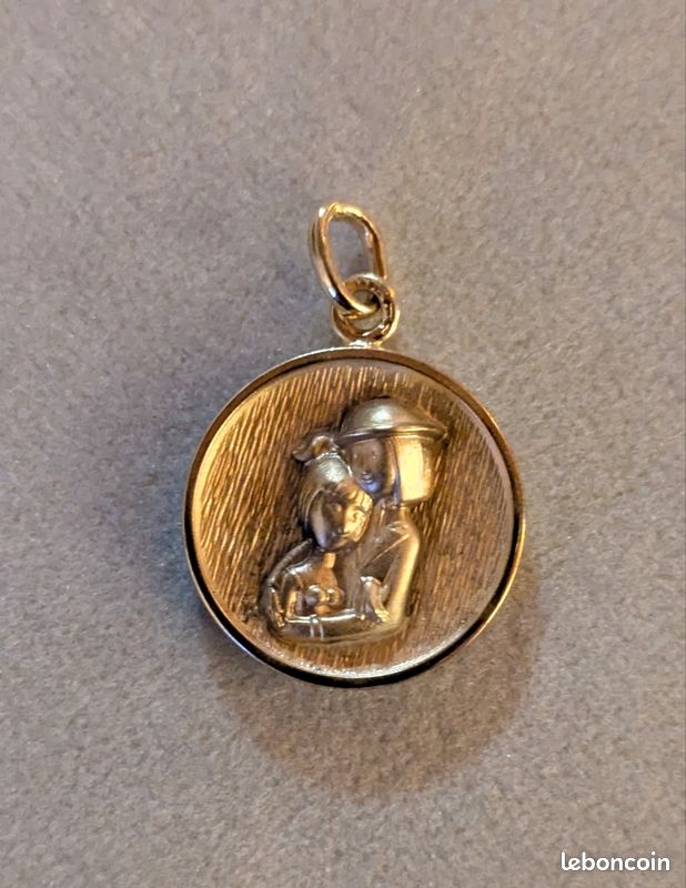 Médaille en bronze à la manière de RAYMOND PEYNET JE T'AIME