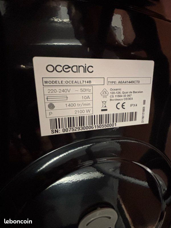 Machine à laver Oceanic OCEALL714B noire (image 12)