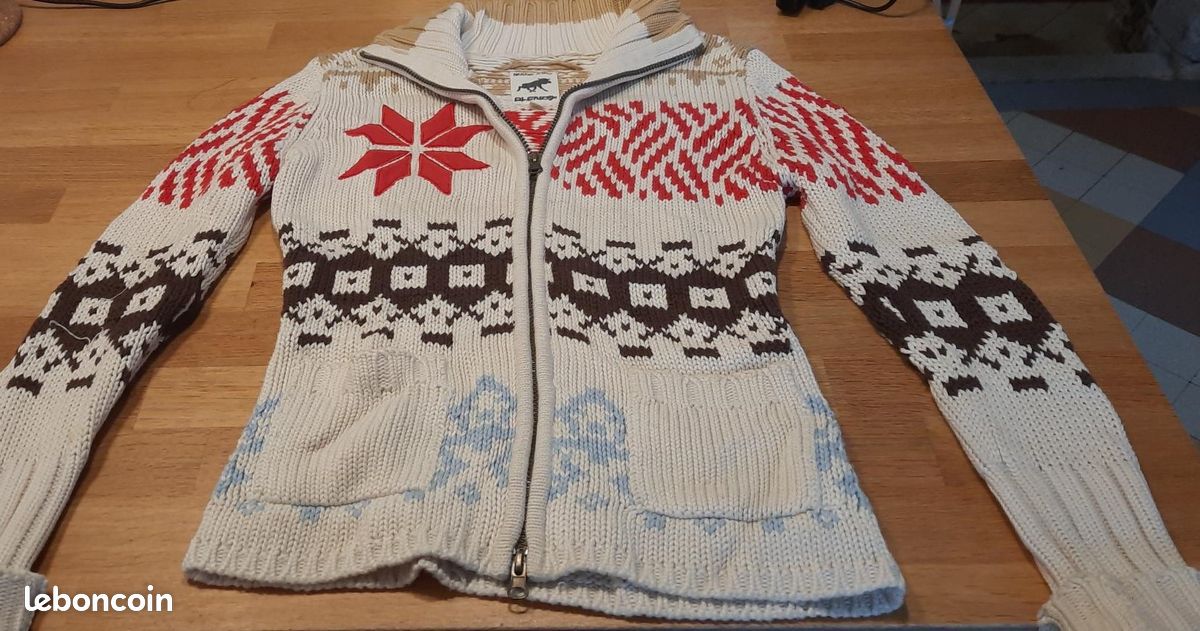 Gilet zippé marque Blend - motif nordique (image 1)