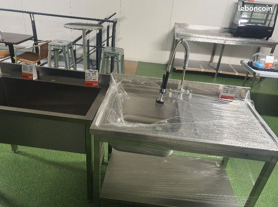 Bac de plonge inox matériel CHR professionnel pour restaurant (image 4)