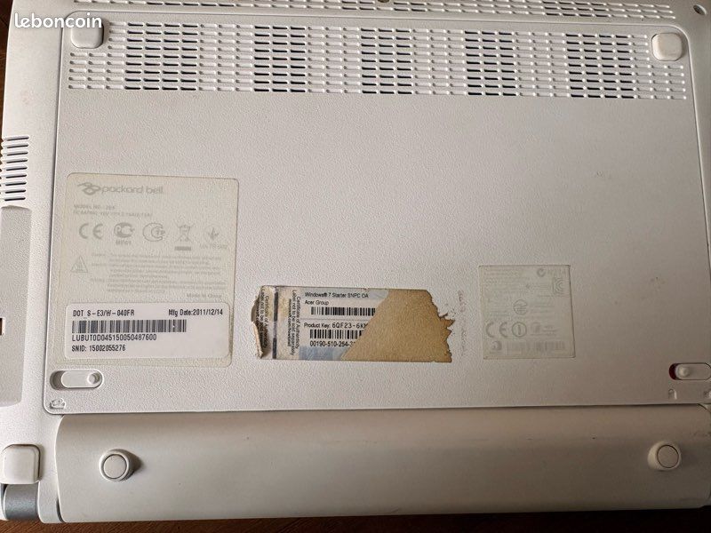 Packard Bell MS2290, Écran 17,3, Intel Core i5 520M, Ram