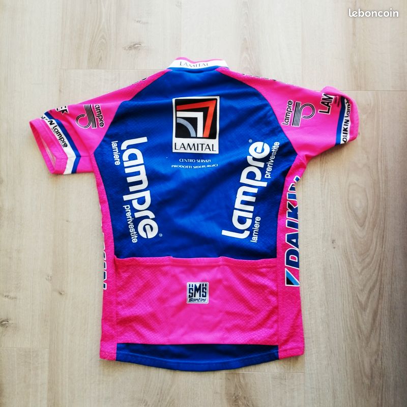 Maillot Cyclisme Vintage Équipe Lampre - Santini Taille M - Collection Cycliste