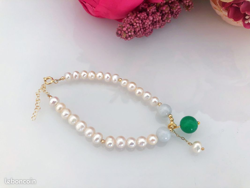 Bracelet en perle et pierre naturelle (image 2)