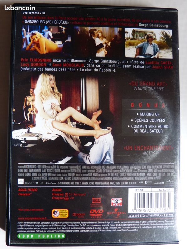 Dvd film gainsbourg " vie heroique " (image 2)