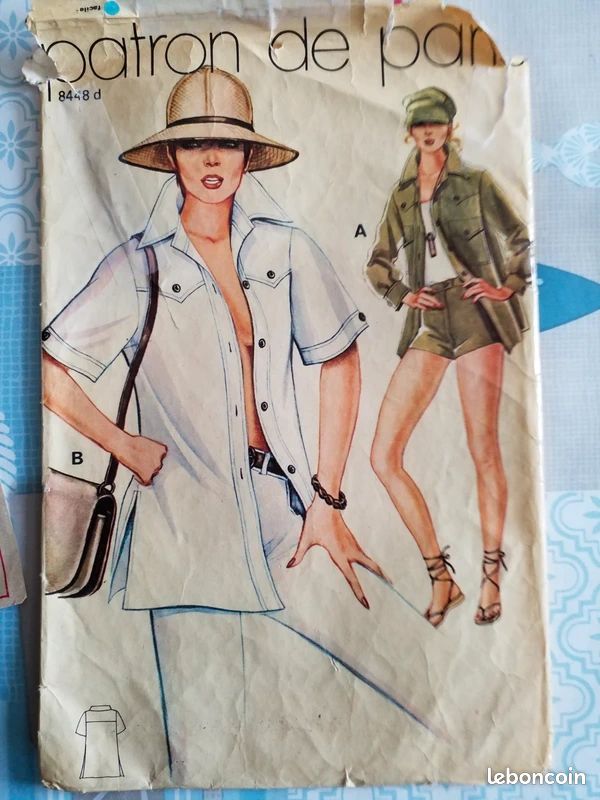Patron couture veste et Short vintage des années 80 (image 1)