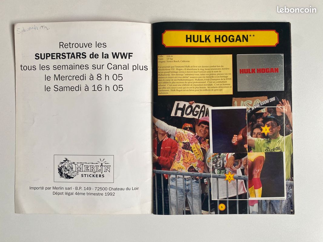 Cartes Wrestling Hulk André Cartes à Collectionner Wrestling WWF Merlin