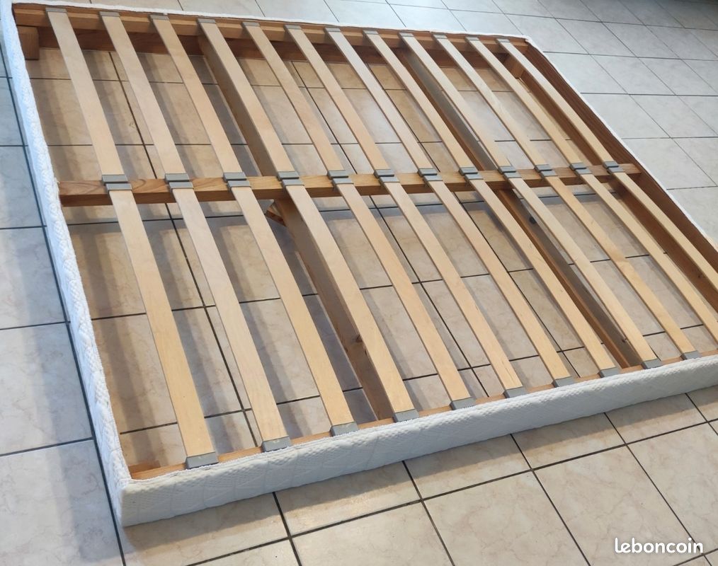 Sommier tapissier + matelas 160x190 (livraison possible) (image 1)