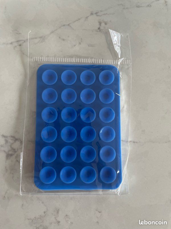 Support à ventouse antidérapant bleu pour téléphone 📱 (image 1)