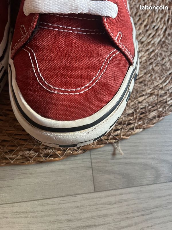 Vans rouge taille 35 garçon fille bon état baskets skate Chaussures