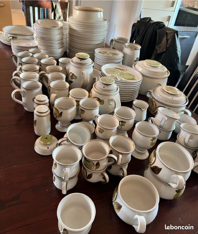 A vintage forty eight piece set of Denby Troubadour English