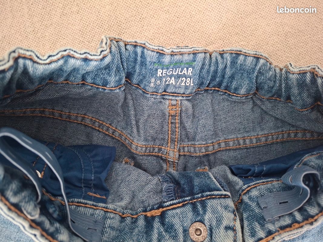 Jean Droit Kiabi Garçon 12A / 152 cm Regular Fit Bleu (image 9)