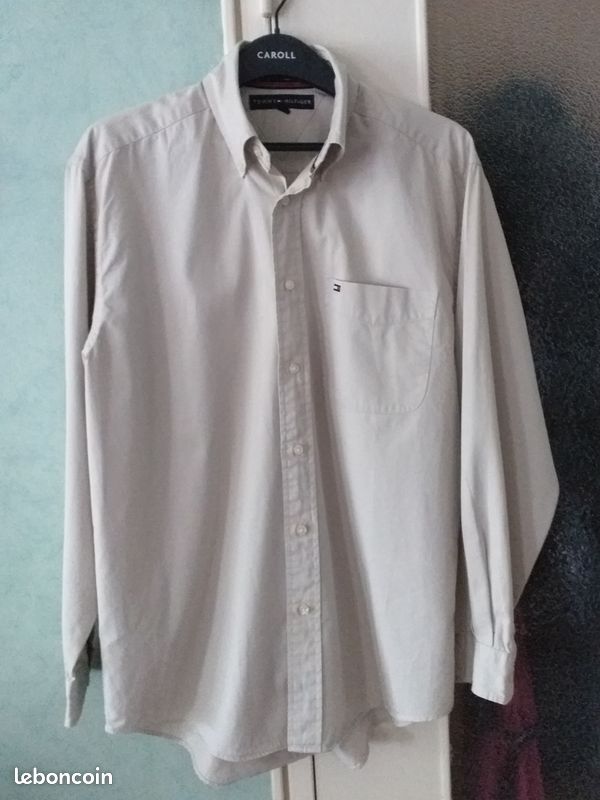 Chemise Tommy Hilfiger neuve taille S beige (image 1)
