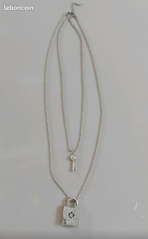Sautoir clé et cadenas (image 1)