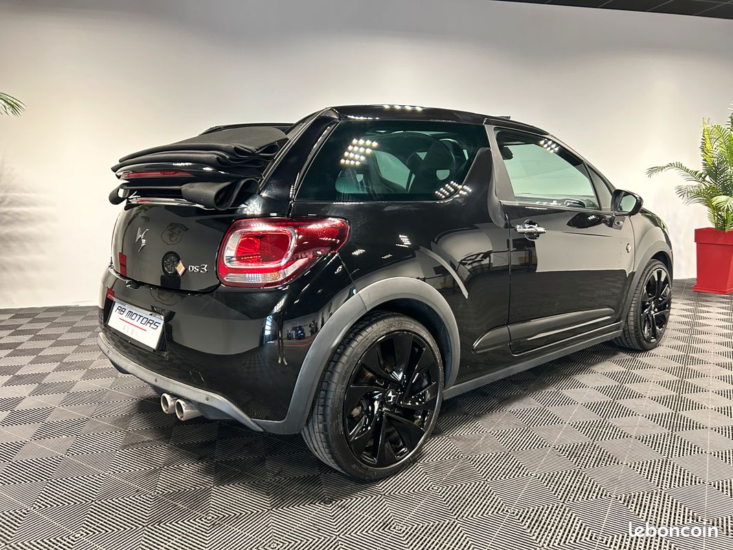 Ds ds3 cabrio 1.6l thp 208 bvm6 performance black special + carplay + camera recul + sieges performance + full black (image 3)