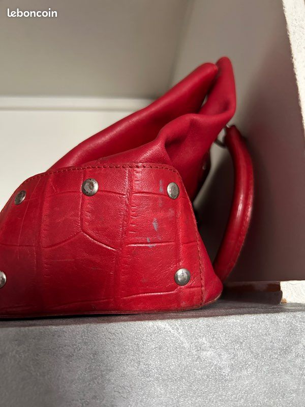 Sac rouge cuir Zara Accessoires Bagagerie