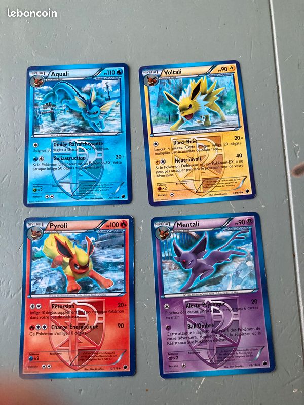 Lot de 4 cartes Pokémon Team plasma (image 1)