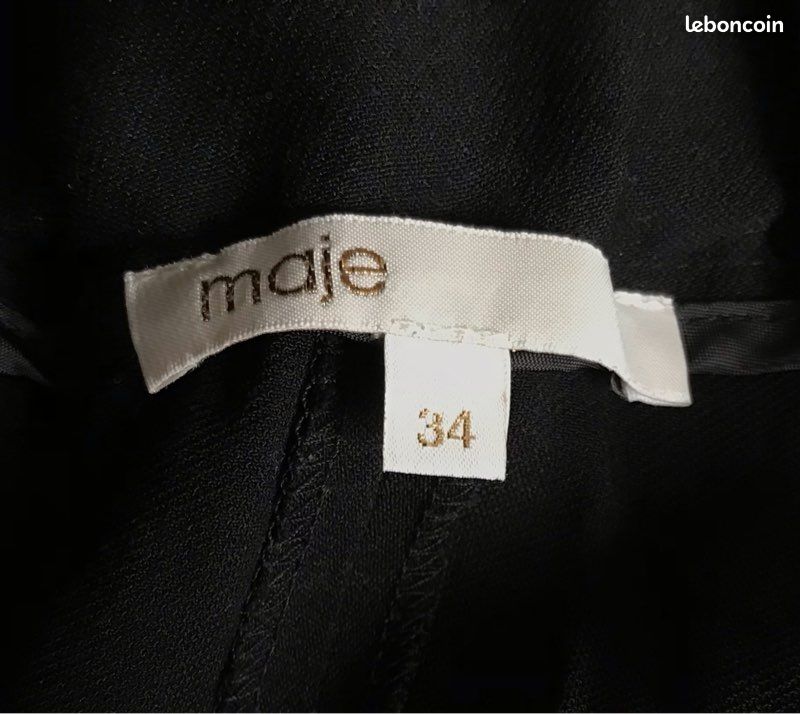 Pantacourt noir taille 34 MAJE (image 1)