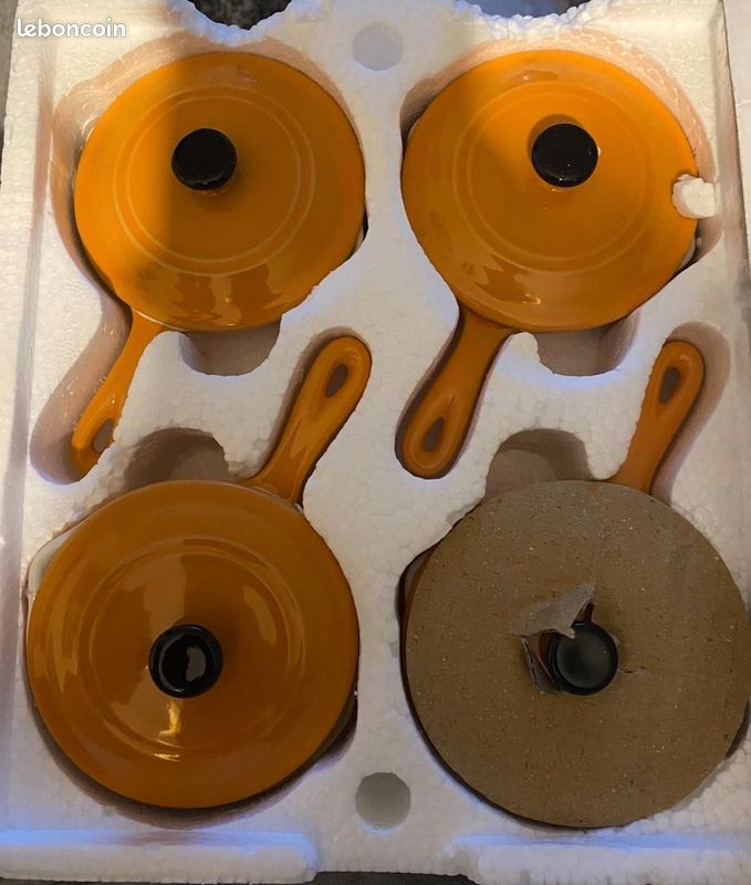 4 mini-poêlons couleur orange (image 1)