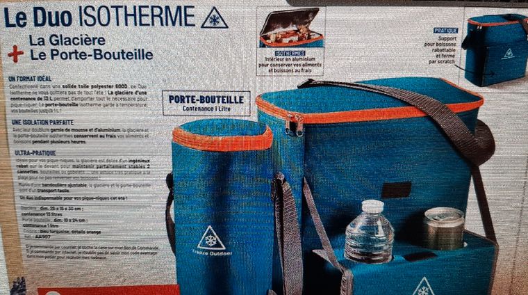 Porte Bouteille DUO isotherme Trigano 2 x 1,5 litre - Sac glacière