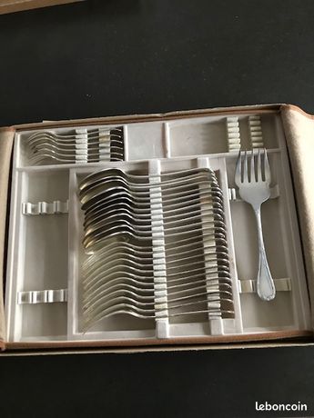 12 Fourchettes De Table Christofle Rubans Croisés Argenté 21 Cm