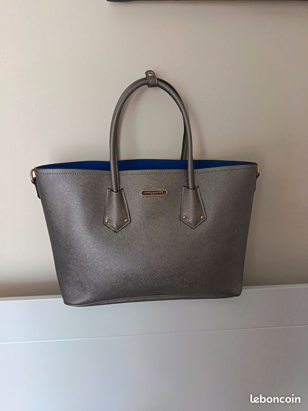 Sac Bandoulière David Jones XL Fourre-Tout – Cuir PU Multicolore – Bandes Verticales – Travail, Études, Shopping