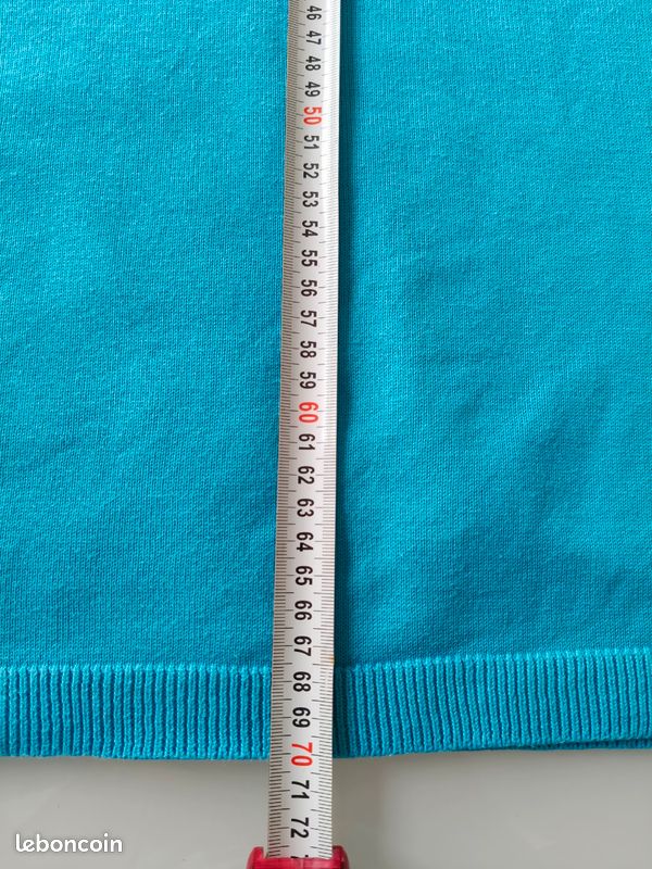 Pull col V bleu turquoise Gap taille M/M, taille française L (image 7)