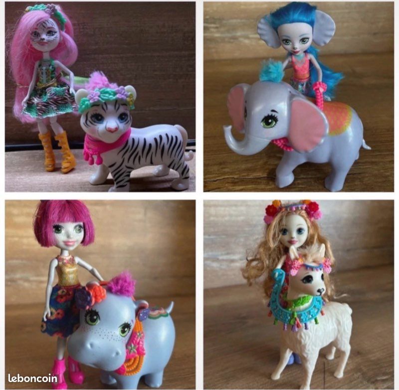 Méga lot D enchantimals 10 poupées avec leurs animaux maison château café et coffrets (image 4)