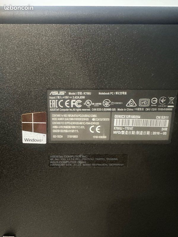 Réparation d’un ordinateur Asus x540jl qui ne démarre pas – Réparation