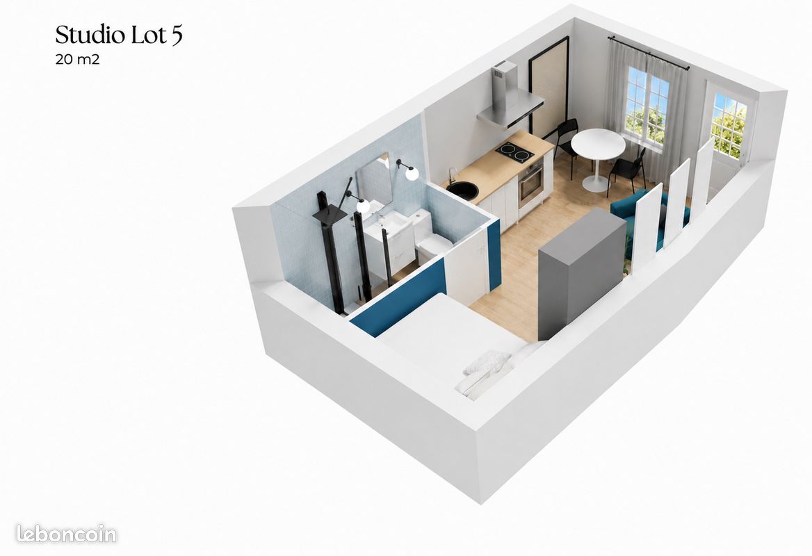 Appartement 1 pièce 20 m² · à Saint-Genis-Laval · 20 m² · 80 000 €