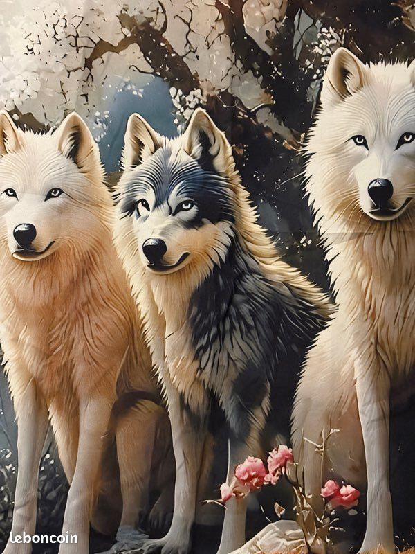 Toile murale décorative loups (image 3)
