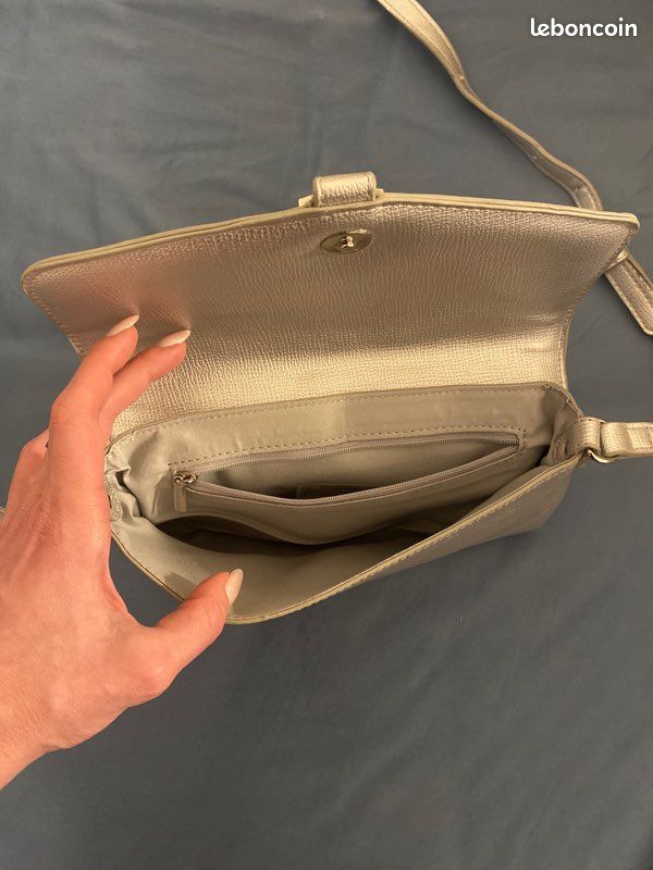 Pochette Vintage Beige Avec Bandoulière Amovible - Sac à Main Polyvalent, Occasion