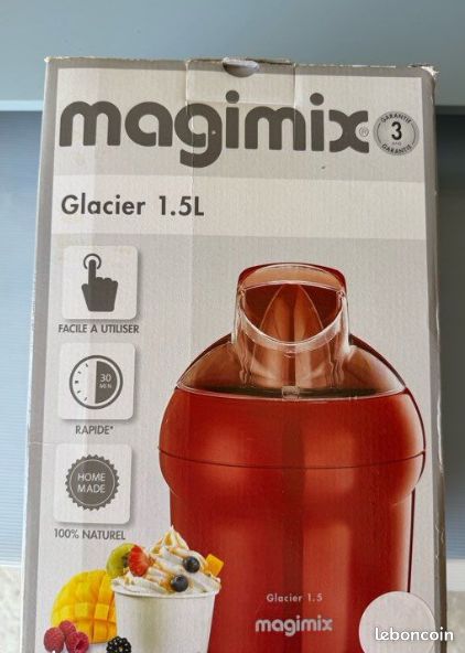 Sorbetière Magimix Le Glacier 1,5L Blanche – Robot Pâtissier Pour Glaces Maison
