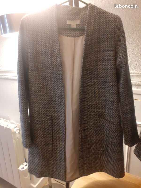 Manteau gris t38/40 (image 1)