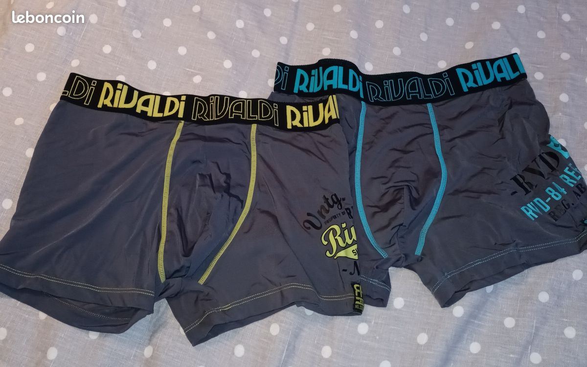 Boxer Rivaldi blanc et rose, neuf, S / M