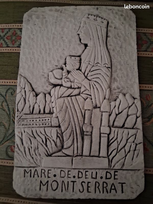 Carreau Mare De Deu De Montserrat Ancienne decoration vintage catholique (image 1)