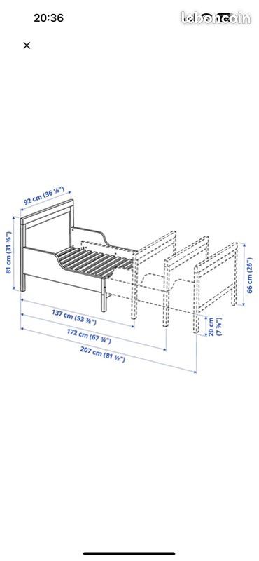 Lit IKEA Sundvick (image 3)