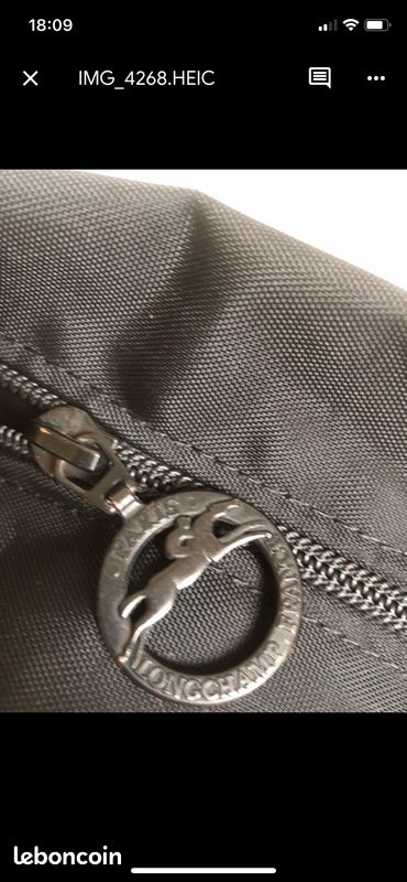 Sac se voyage pliage Longchamp noir (image 4)