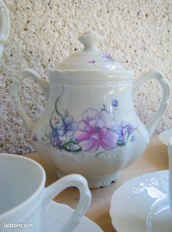 ♥ Ancienne Manufacture Royale Limoges ♥ Très Beau Service à Café Porcelaine ♥ (image 3)