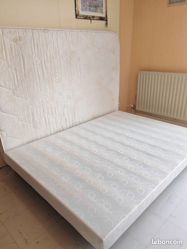 Ensemble Lit double (Sommier + Matelas) – 140x190 cm (image 1)