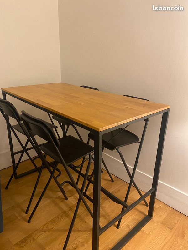 Table haute et ses 4 chaises (image 2)