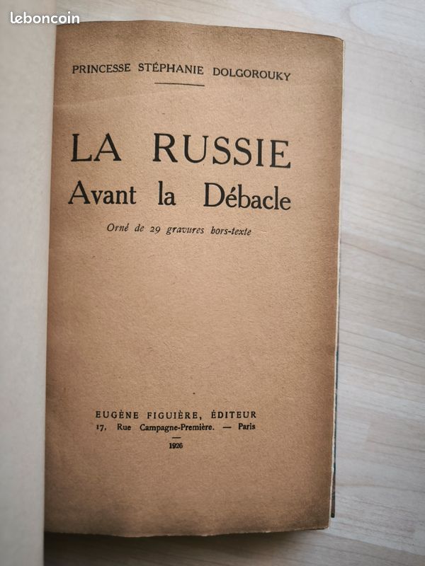 La Russie avant la débâcle par la princesse Stéphanie dolgorouky 1926 (image 2)