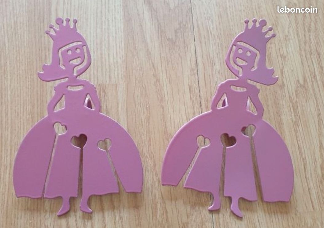 Paire d'embouts de tringles à rideau Princesse (image 1)