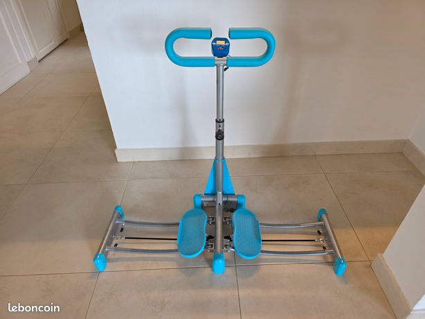 Relaxdays Appareil Musculation Multifonction Cuisses, Bras & Jambes – Compact, Turquoise, Idéal Maison
