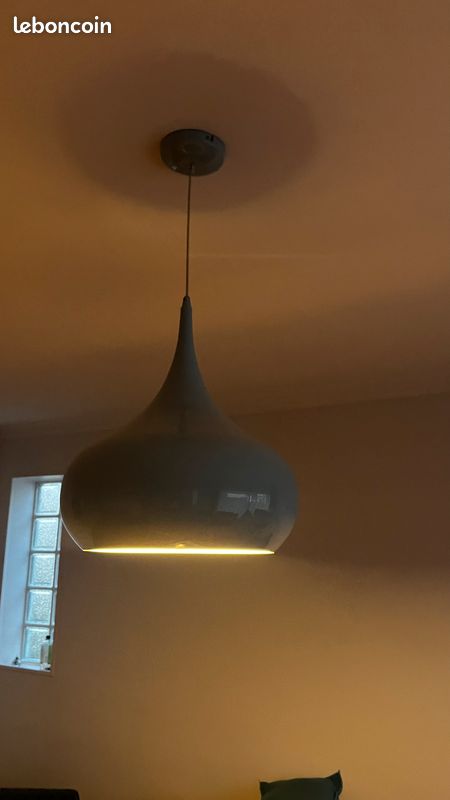 Luminaire suspension bleue claire (image 2)