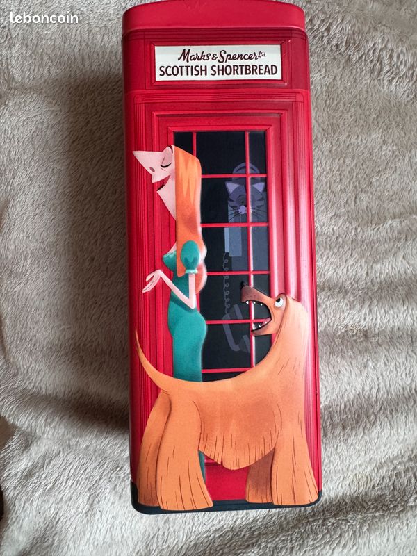 ☎️ Boîte à Biscuits Cabine Téléphonique Rouge – Céramique, Vintage, Déco Cuisine