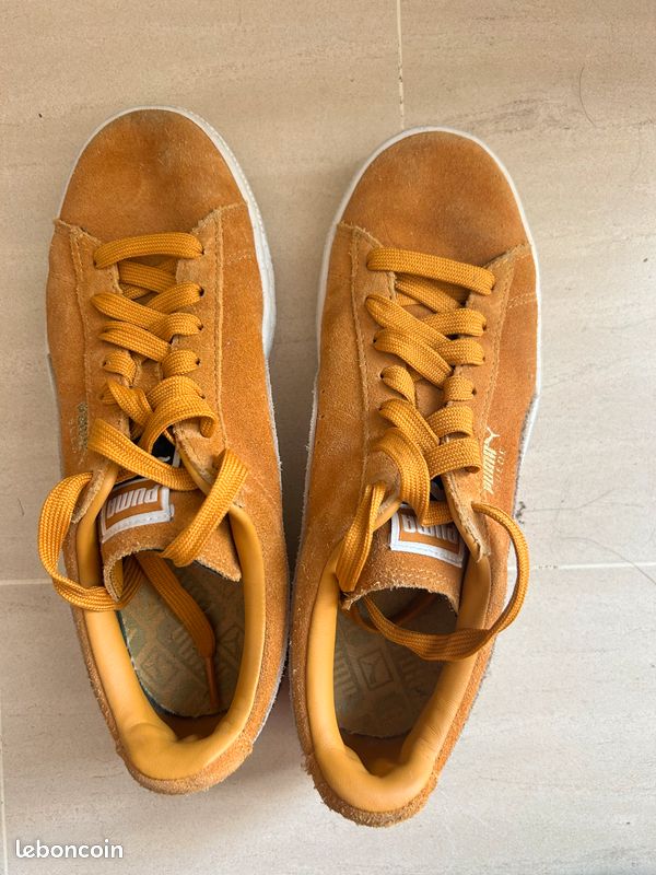 Sneakers Puma Jaune Moutarde Scratch Puma Femme Basket Puma Jaune - Main Image